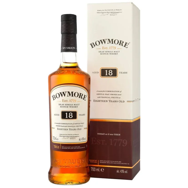 Bowmore 18 Year Old Glass 43% 700ml