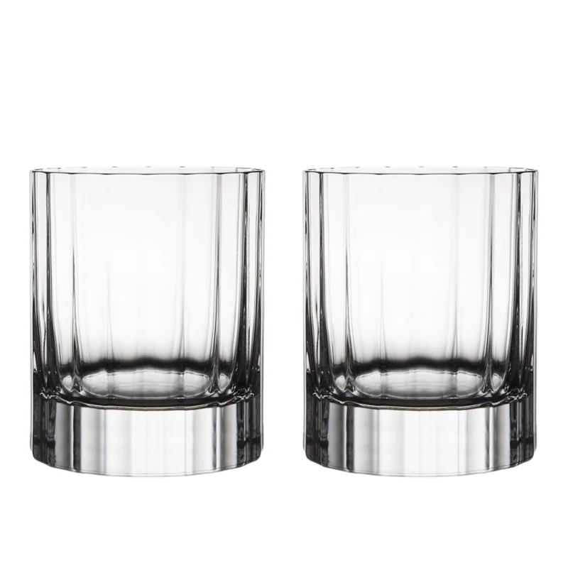 Luigi Bormioli Heavy Whisky Crystal Glasses (Bach 335 ml Double Old Fashioned) – 2 Pack