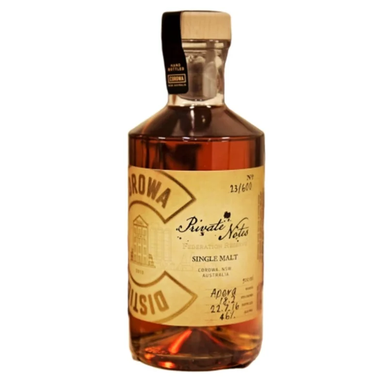 COROWA DISTILLING CO. “PRIVATE NOTES” SHERRY CASK 500ML 46%