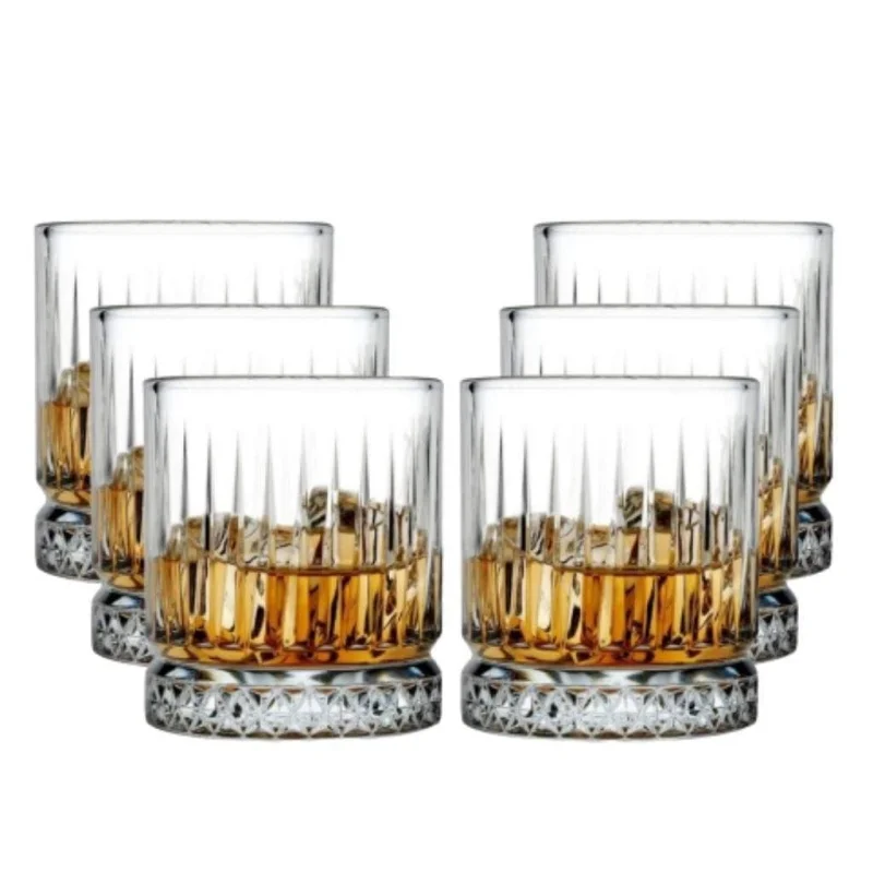 Pasabahce Elysia Whisky Tumbler Crystal Scotch Glasses 355 ml – 6 pack