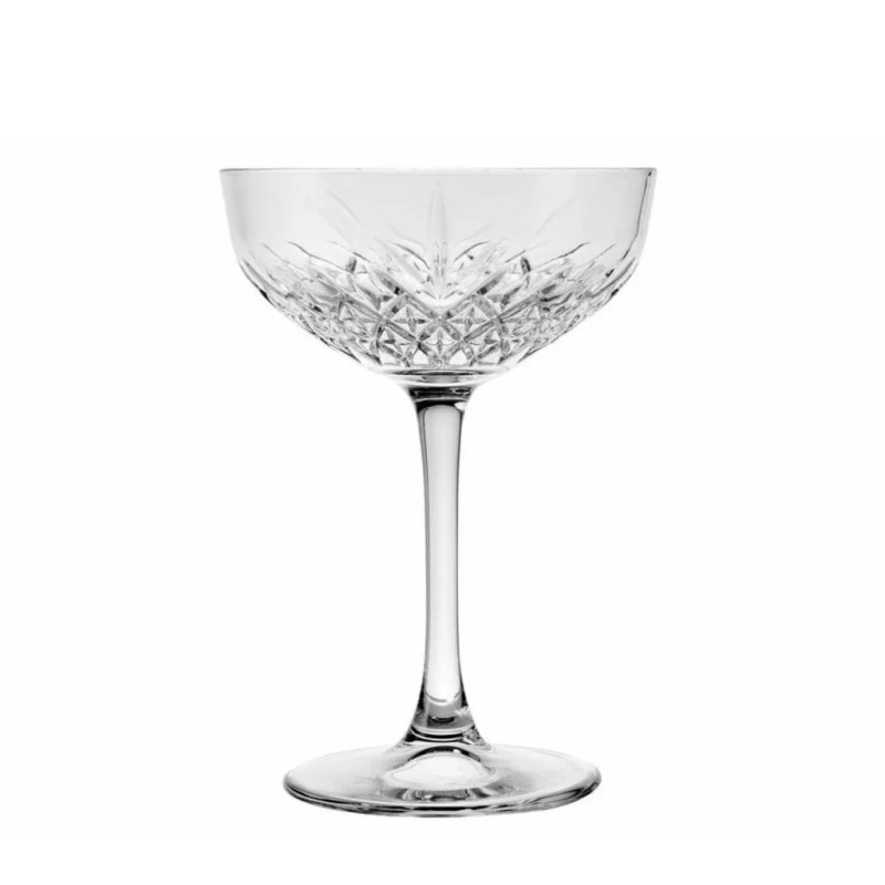 Pasabahce Timeless Champagne Saucer Glassware 270ml – 12 Pack