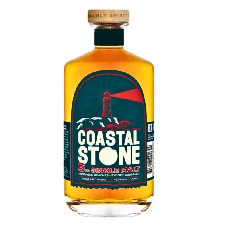 MANLY SPIRITS COASTAL STONE SINGLE MALT 6YO AUSTRALIAN WHISKY 46% 700ML