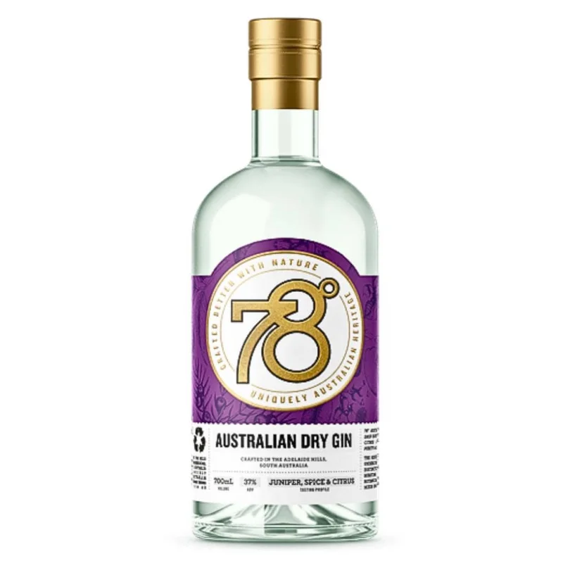 78 DEGREES AUSTRALIAN DRY GIN 37% 700ML