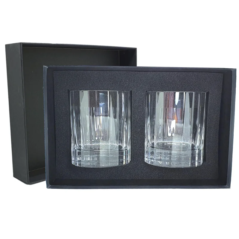 Personalised Luigi Bormioli Bach Double Old Fashioned Whisky Glass 335ml in a Presentation Box – 2 Pack