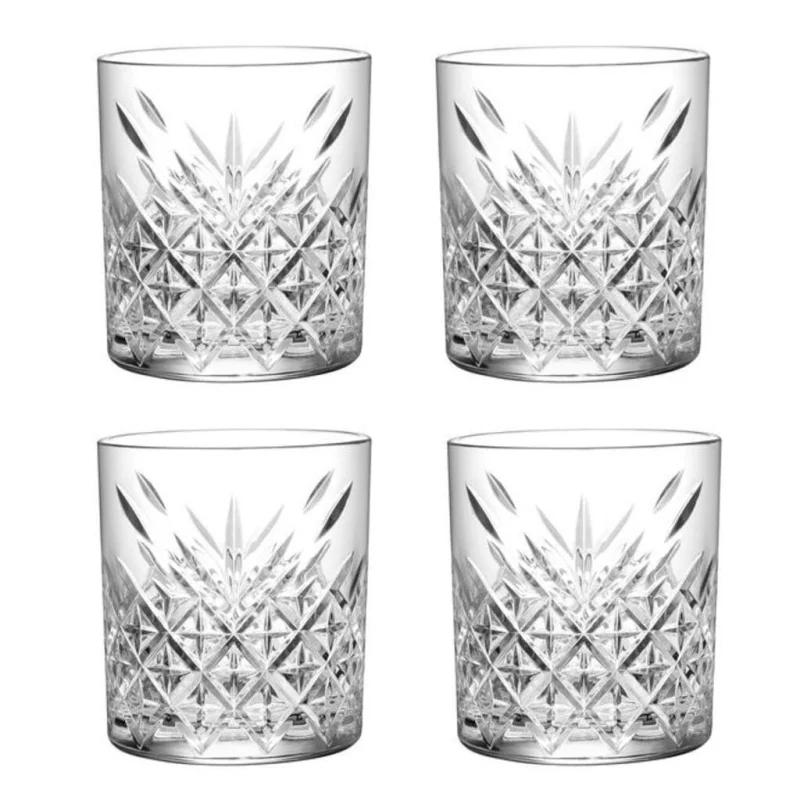 Pasabahce Timeless Double Old Fashioned Whisky Glassware 355ml – 4 Pack