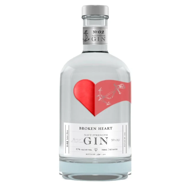 BROKEN HEART NAVY STRENGTH GIN 57% 700ML