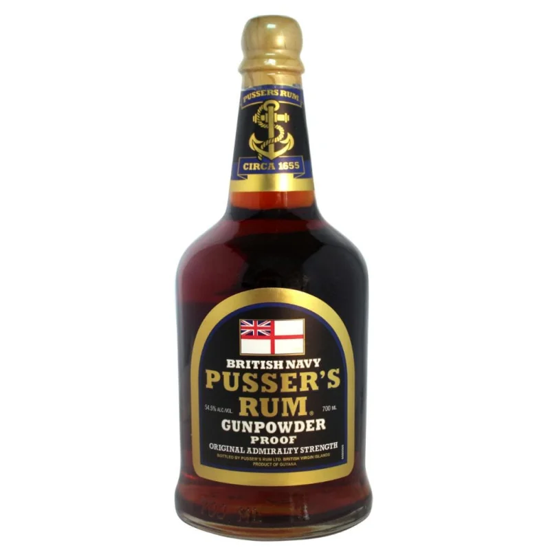 PUSSER’S RUM GUNPOWDER PROOF RUM 54.5% 700ML