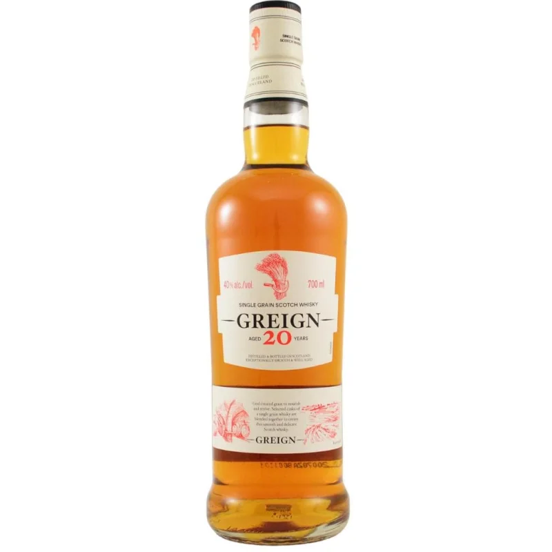 PERSONALISED GREIGN 20 YEAR OLD SINGLE GRAIN SCOTCH WHISKY 40% 700ML