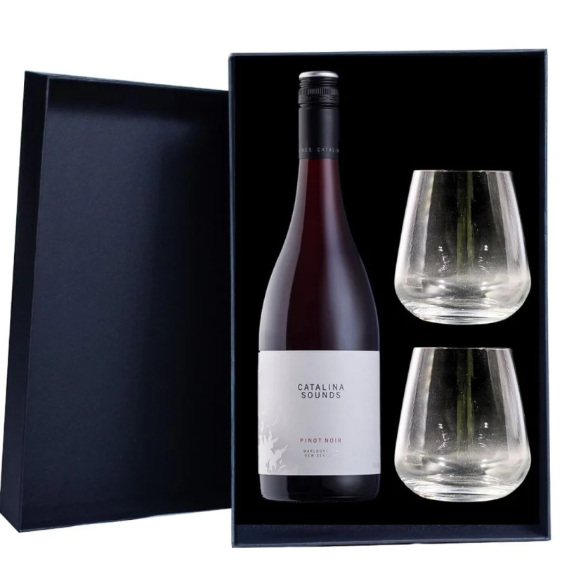 Catalina Sounds Pinot Noir Gift Hamper -Includes 2 Premium Wine Glasses