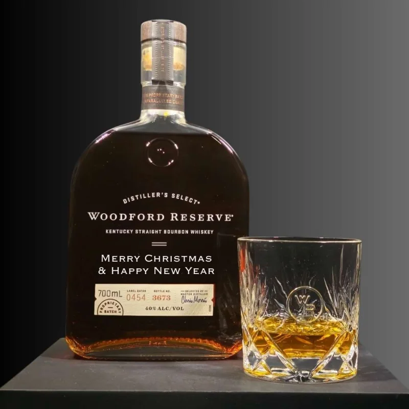 Christmas Edition Woodford Reserve Whiskey Gift Pack With 1 Original Glass 40% 700ml