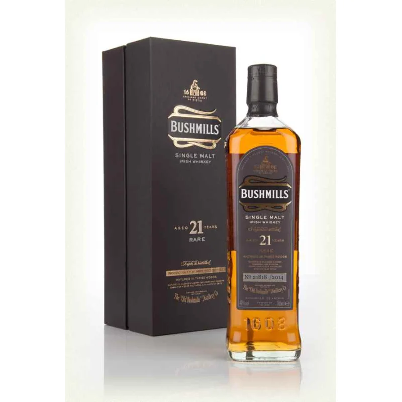 BUSHMILLS 21 YEAR OLD IRISH WHISKEY 40% 700ML