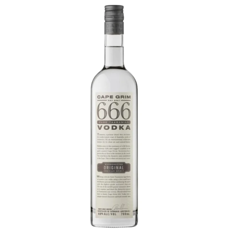 CAPE GRIM 666 PURE TASMANIAN VODKA 40% 700ML