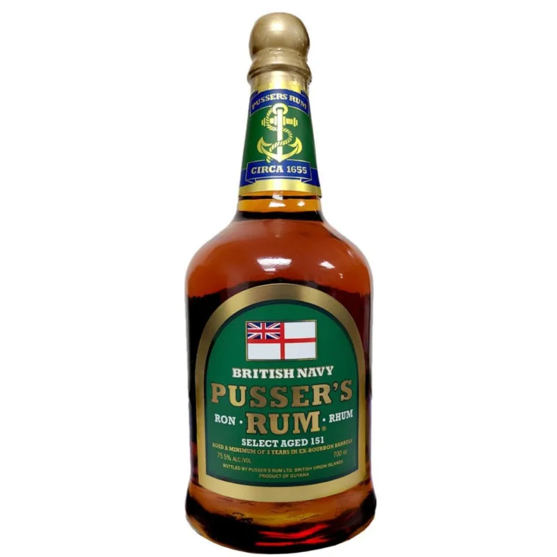 PUSSER’S RUM 151 HIGH STRENGTH RUM 75.5% 700ML