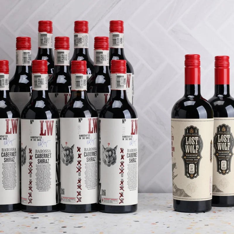 10 Lost Wolf Cab Shiraz + 2 Lost Wolf Reserve Cab